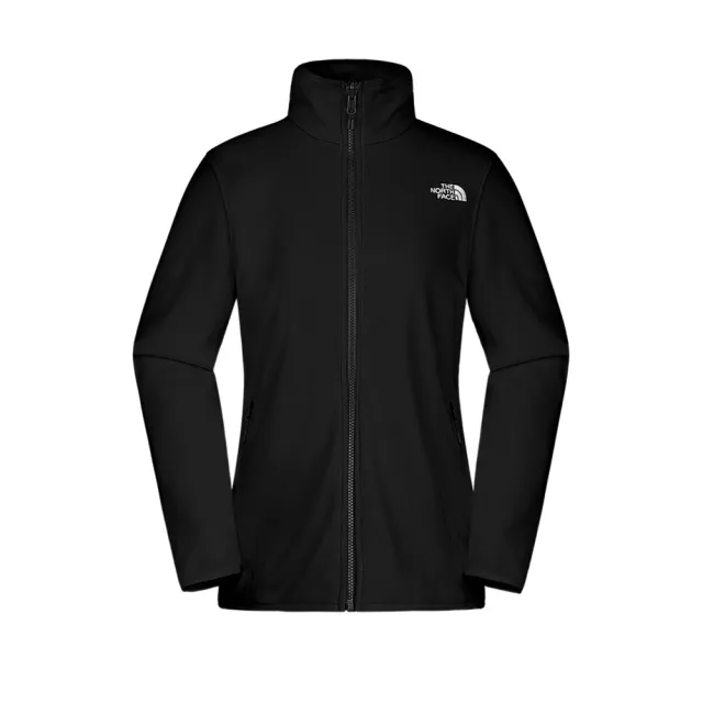 【The North Face】TNF 休閒 運動 保暖抓絨外套 W GLACIER FLEECE JACKET - AP 女 黑(NF0A8FJUJK3)