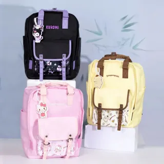 【HOOK 樂鉤生活】Sanrio 休閒後背包 書包 電腦包(布丁狗 庫洛米 美樂蒂 Hello Kitty凱蒂貓 大耳狗)