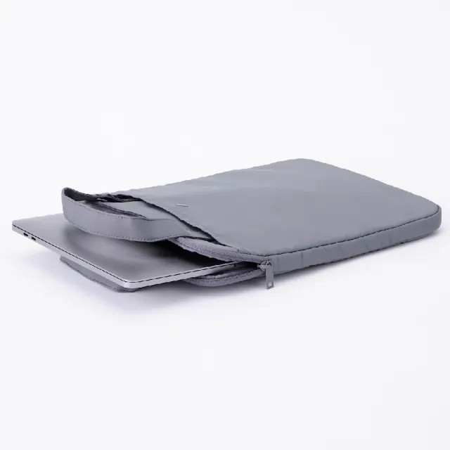 【MUJI 無印良品】降落傘布筆電收納包直式 約34x25cm(黑/粉米/灰)