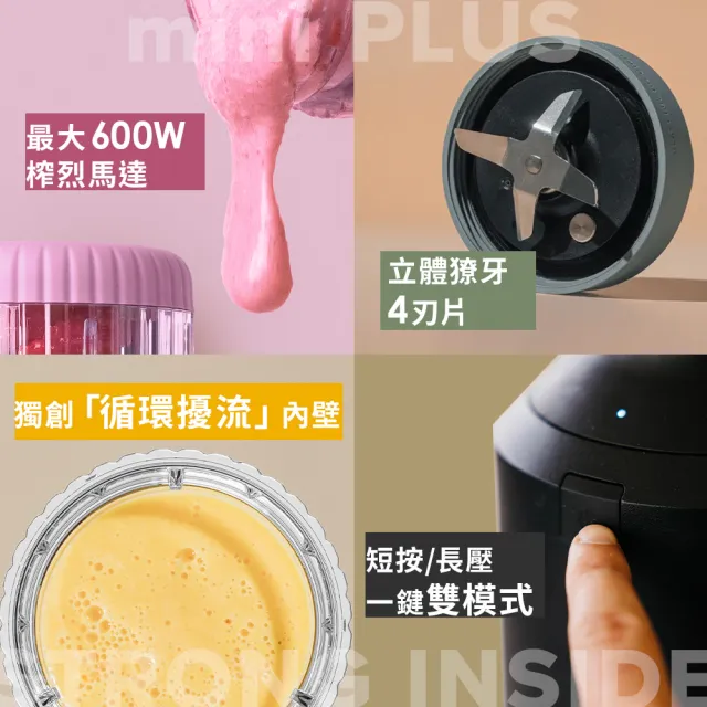 美國熱銷NO.1【BEAST】《mini PLUS｜小野獸》破壁x 調理x戶外 三機一體｜全營養萃取戶動能量調理機(B65M-H)