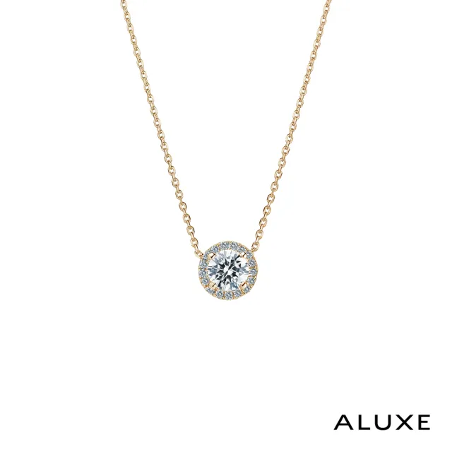 【ALUXE 亞立詩】GIA 0.30克拉 DSI1 3EX 18K金 鑽石項鍊 海洋之眼 圓形 NS0777(3色任選)