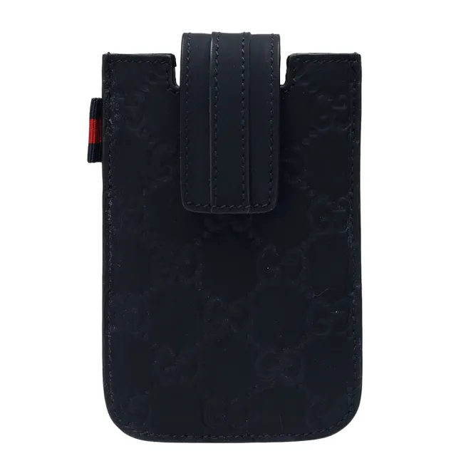 【GUCCI 古馳】經典Guccissima壓紋牛皮萬用名片/卡夾(深藍色-240188-AF66N-8497)