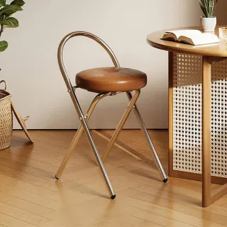 【HappyLife】皮革墊折疊椅 Y12441(折疊椅 摺疊椅 餐椅 吧檯椅 椅子)
