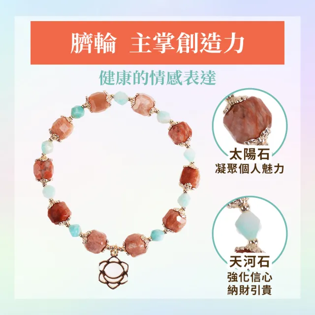 【風水好好玩】七脈輪-創造太陽石方糖手鍊(第二脈輪-臍輪-開運 能量)