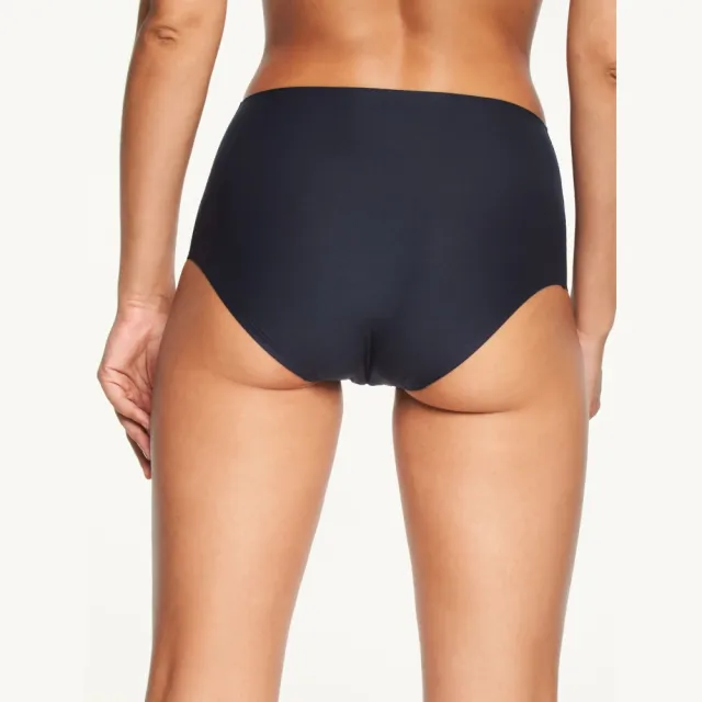 【Chantelle 仙黛爾】Soft Stretch.涼感無痕透氣高腰女內褲 黑色.26470_011(超強彈力包覆)