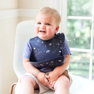 【Loulou lollipop】寬口立體矽膠防漏圍兜/防水圍兜(多款可選)