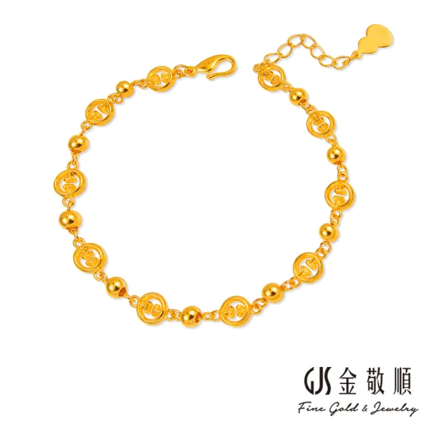 【GJS 金敬順】黃金手鍊 緣分吸引(金重:2.44錢/+-0.03錢)