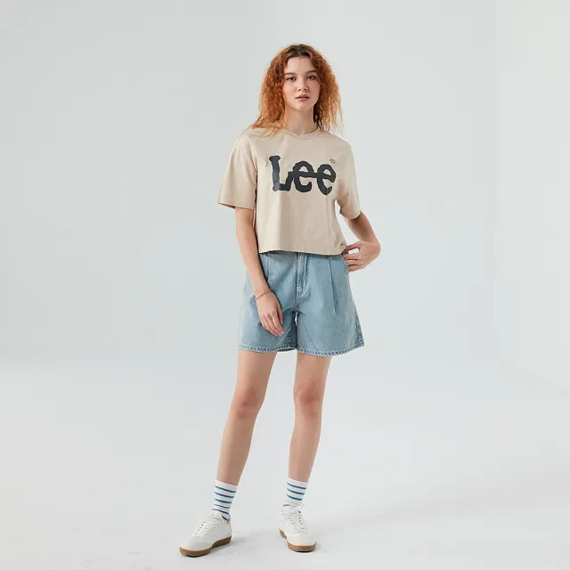 【Lee】女裝 短袖T恤 / 短版 胸前經典大LOGO 共5色 季節性版型(LB502059)
