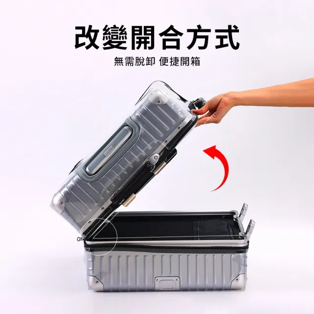 【YUNMI】免拆脫行李箱套 透明行李箱防水保護套 行李箱防塵套 行李套 旅行箱套 旅行箱保護套(20/22/24吋)