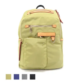 【LouiseC.】Tree House 牛皮+輕盈尼龍多收納手提後背防水包-4色-背面行李箱插袋設計(CC158277)