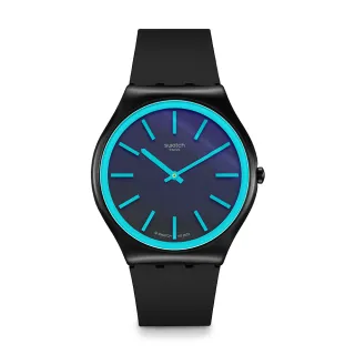 【SWATCH】OBSIDIAN SHIMMER 超薄金屬手錶/男錶/女錶/瑞士製造 SS07B111(42mm)