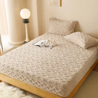 【京都手祚】塔芙絨石墨烯鋪棉床包枕套組 買就送 石墨烯鋪棉薄床墊(單/雙/加 均一價/床包枕套組/石墨烯墊)