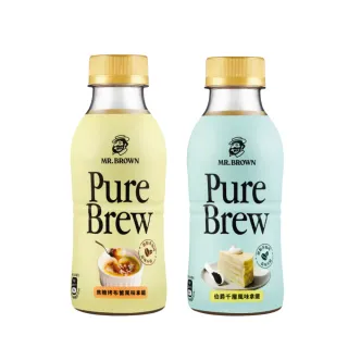 【金車/伯朗】Pure Brew 伯爵千層風味/焦糖烤布蕾風味-任選(350mlx24入/箱)