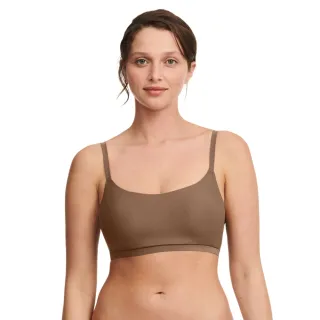 【Chantelle 仙黛爾】Soft Stretch.涼感無痕透氣無鋼圈輕運動女內衣 可可棕.16A20_02E(超強彈力)