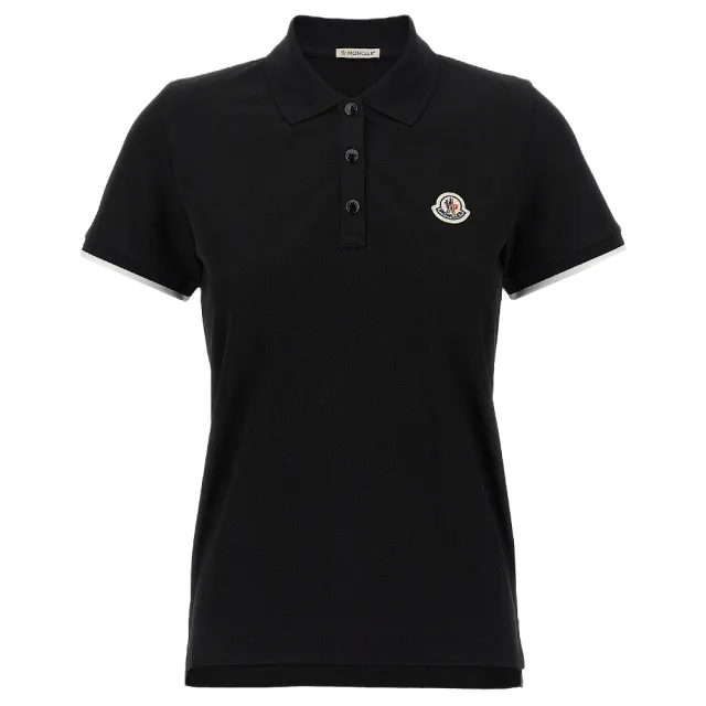 【MONCLER】女款 品牌LOGO 短袖POLO衫-黑色(XS號、S號、M號、L號)
