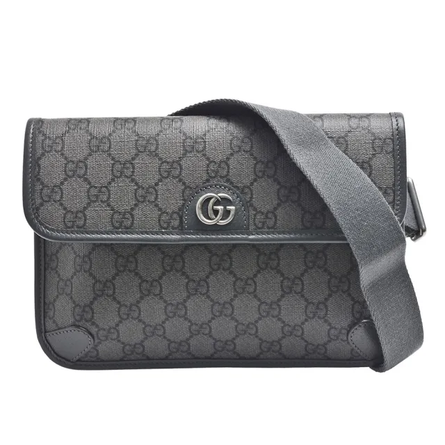 【GUCCI 古馳】經典Ophidia GG Supreme印花帆布腰包(小-灰色☆752597-2ZGMN-8576)（其他規格）