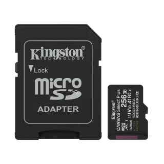 【Kingston 金士頓】Canvas Select Plus Micro SD SDXC SDCS3/256GB 記憶卡(SDCS3/256GB)