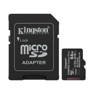 【Kingston 金士頓】Canvas Select Plus microSD 64GB 記憶卡(SDCS3/64GB)