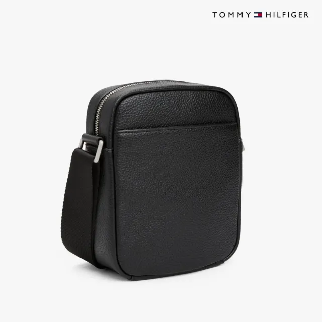 【TOMMY HILFIGER】官方旗艦館 中央條紋迷你記者包_黑色