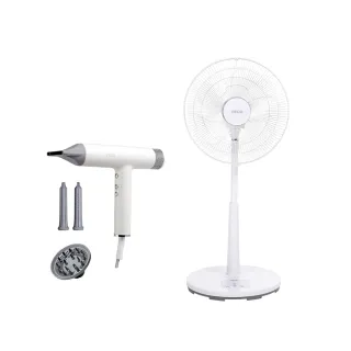【TECO 東元】BLDC專業負離子吹風機 XYFXZ003+14吋DC馬達遙控立扇 XA1428BRD