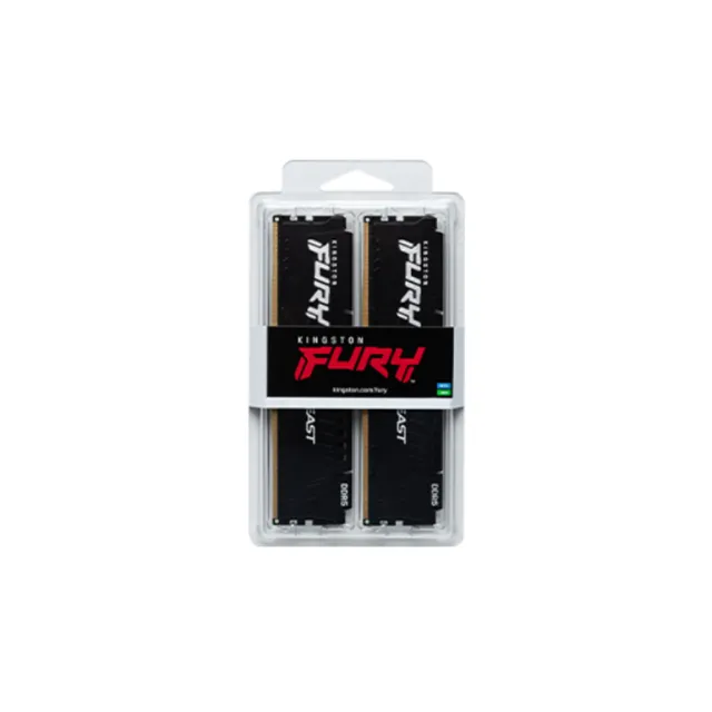 【Kingston 金士頓】FURY Beast DDR5 6000MT/s 32GB（2x16GB）記憶體 黑色(KF560C30BBEK2-32)