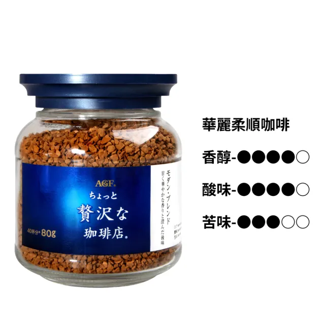 【AGF】即溶黑咖啡-任選組80g/罐(箴言金、華麗柔順、華麗醇厚、華麗香醇)