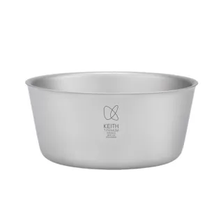 【Keith】鎧斯純鈦雙層隔熱碗 550ml / Ti5322(戶外野炊露營鈦金屬防腐蝕雙層隔熱碗)