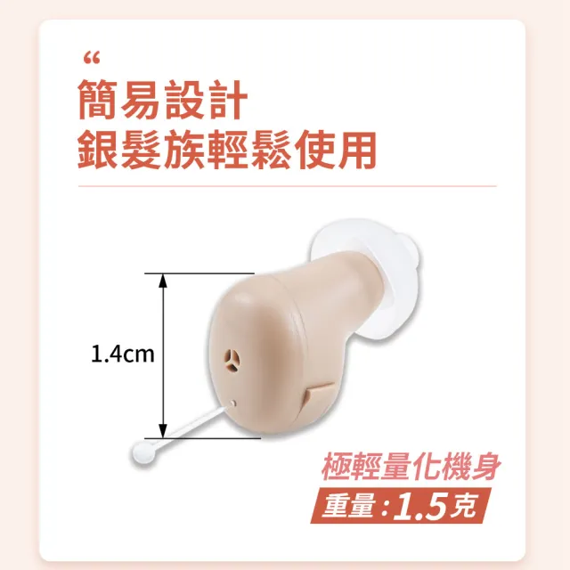 【Mimitakara 耳寶助聽器】高降噪隱密式耳內型集音器 6S31(輕度聽損適用)