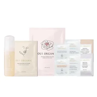 【唯有機】世界金獎保養體驗9件組(小慕斯50mL+面膜+眼膜+精華液3mL+乳液3mL+防曬3mLx2+護手霜3mLx2)