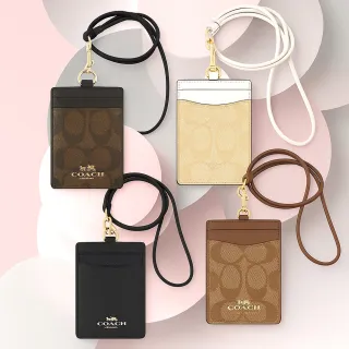 【COACH】大C PVC/皮革識別證件夾(多款多色任選)