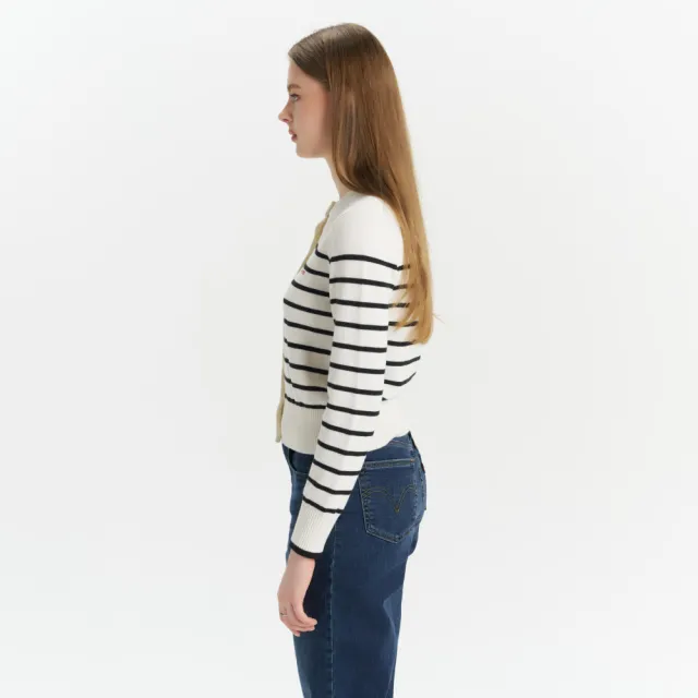 【LEVIS】女款 MINI LOGO 外套 針織外套 針織罩衫 女生上衣 人氣新品 0051K-0000