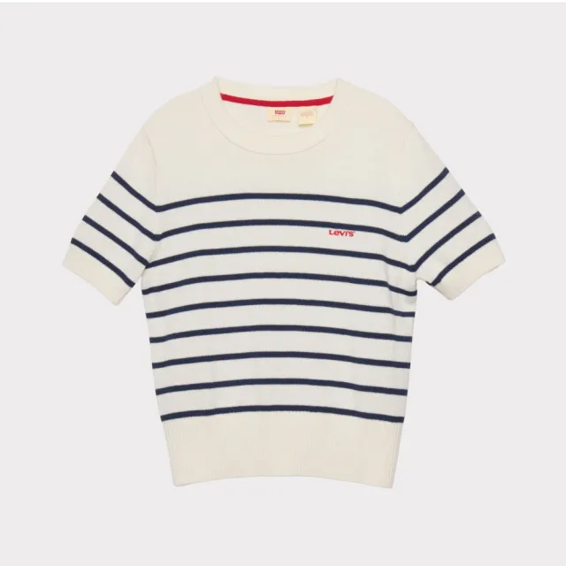 【LEVIS】女款 MINI LOGO Tee 短袖 條紋短袖 針織短袖 女生上衣 人氣新品 0051J-0001