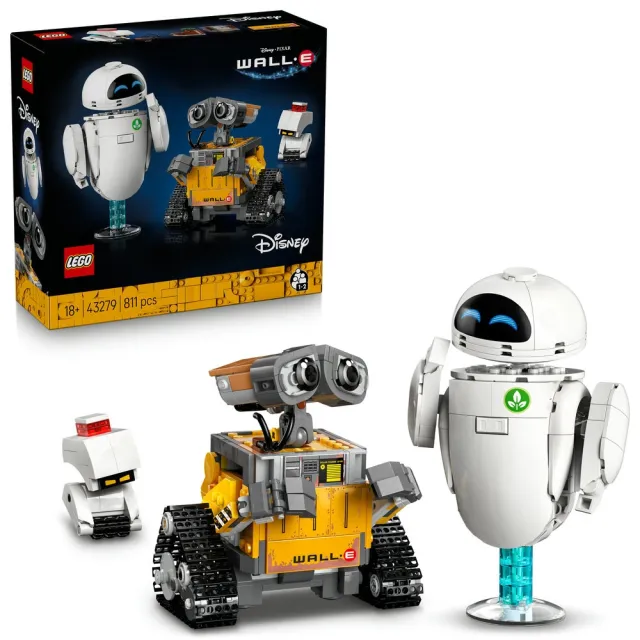 【LEGO 樂高】迪士尼系列 43279 瓦力和伊芙(機器人 皮克斯 玩具 積木)