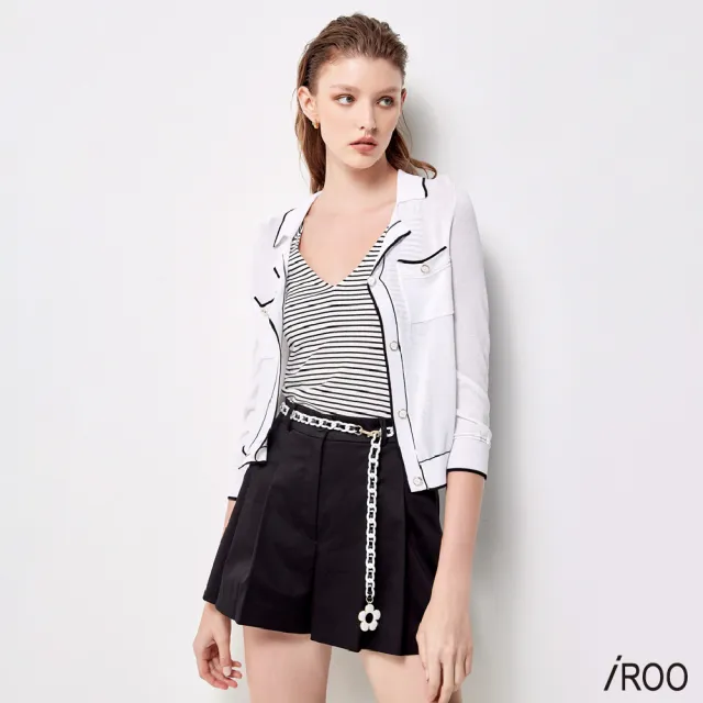 【iROO】經典打摺短褲裙