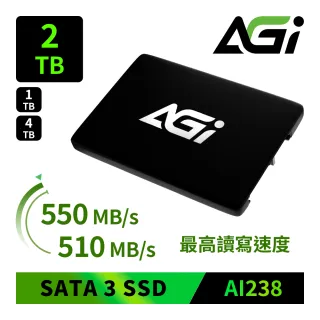 AGI】AI238 1TB 2.5吋SATA SSD 固態硬碟(讀寫550/510MBs) - momo購物網