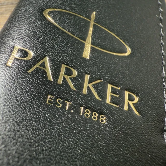 【PARKER】派克  IM理性黑鋼珠筆 真皮筆套禮盒(IM)