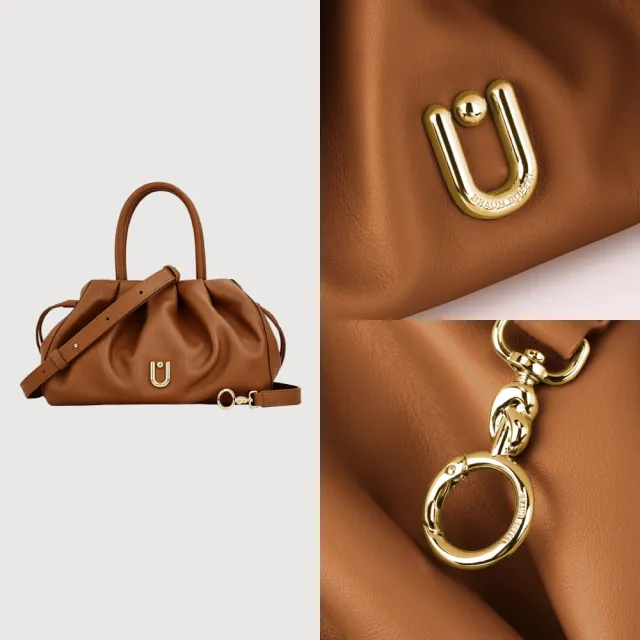 【BRAUN BUFFEL 德國小金牛】蒂夏爾-B 大手提斜背包-麥色(BF876-57-BRA) 女包送禮推薦