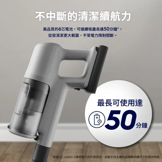 【Electrolux 伊萊克斯】極適家居600系列無線吸塵器- 礫岩灰(EFP61713)