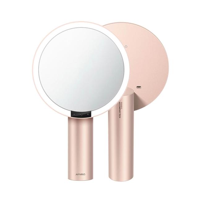 【AMIRO】Oath自動感光LED化妝鏡-綺夢花園禮盒-薄霧粉(美妝鏡 彩妝鏡 情人節禮物 新年禮物 尾牙 生日禮物)