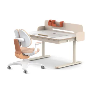 【MOTTI】兒童成長電動升降桌｜cotti 120-Plus全配重裝組(含學習椅、筆筒、置物架、桌墊及書檔)