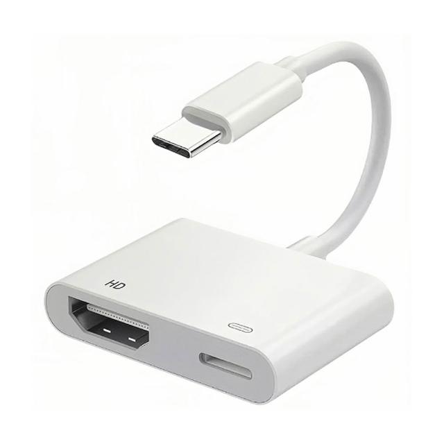 【AILEC】新版免插電Type-C轉HDMI USB-C Lightning轉HDMI(蘋果 APPLE iPhone iPad數位影音轉接線 轉接頭)