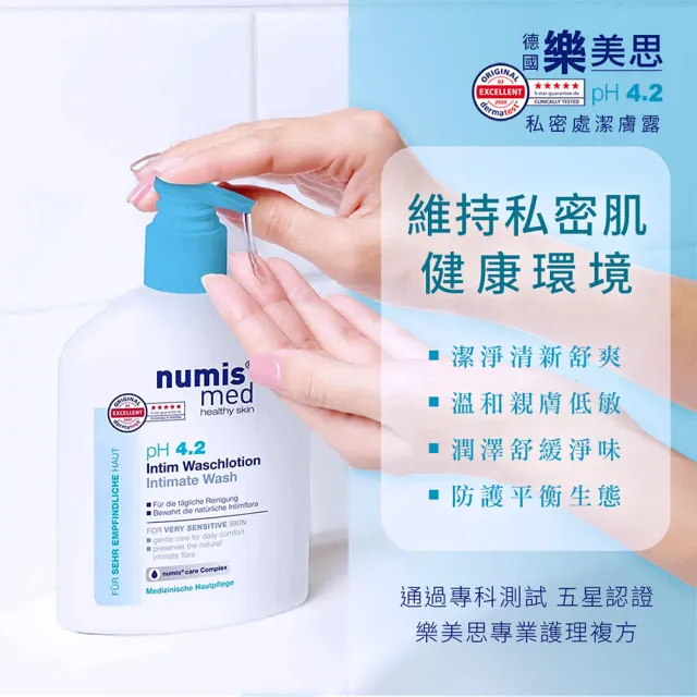 【Numis med 樂美思】pH4.2私密處潔膚露200mlx4入