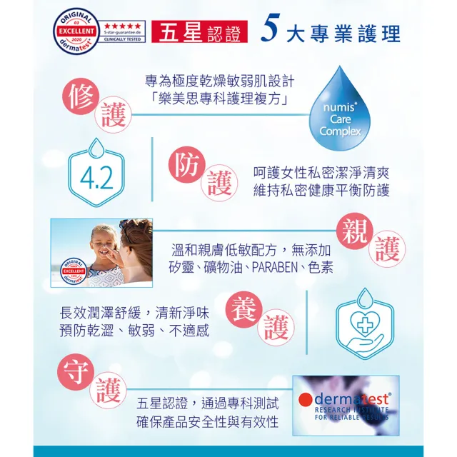 【Numis med 樂美思】pH4.2私密處潔膚露200mlx6入