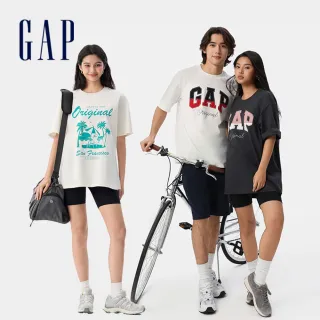 【GAP】男女裝 Logo純棉刺繡/印花圓領短袖T恤-多款任選(766142&727771&727951&727498&766160)