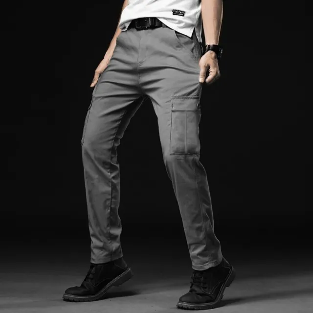 【J.Malo】彈力耐磨棉工作褲 多口袋工作褲工裝褲(男生工裝褲 工作褲 多口袋長褲 彈力男褲)