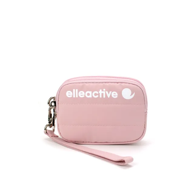 【ELLE ACTIVE】蓬蓬雲朵系列-雙層零錢包/手腕包(櫻花粉)