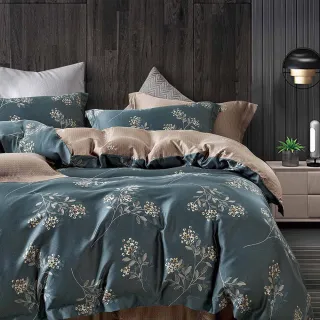 【Green 綠的寢飾】100%萊賽爾天絲六件式兩用被床罩組 雙人 巴黎之戀(40支/束高35cm/多色任選)