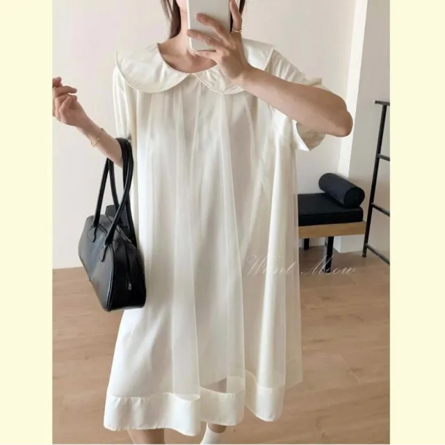 【Want-Meow】90公斤可穿/獨家質感氣質娃娃領紗短洋裝(大碼/大尺碼/加大碼/洋裝/婚禮穿搭/婚紗)