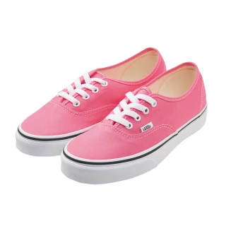 【VANS】Authentic 經典平底 帆布鞋 女 粉紅色 素面 4孔綁帶 低筒 休閒鞋 滑板鞋 VN0A38EMGY7