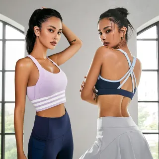 【YUANDONGLI 元動力】美型運動美背BraTop-吸濕排汗/透氣涼感/縷空透視/可調肩帶(買一送一)